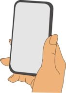 hand mobile phone drawing