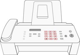 office phone drawing