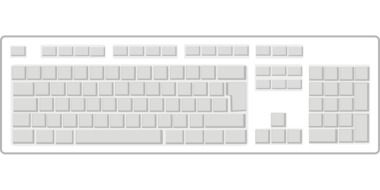 white keyboard mock up