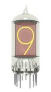 gas filled glass tube on a white background