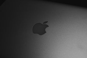 apple logo on black macbook