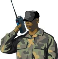 drawing of a soldier of the army
