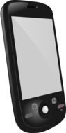 Clipart of black smartphone