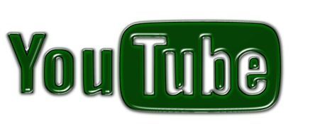 green and white logo of YouTube