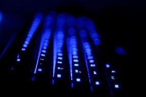 blue backlit keyboard