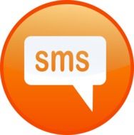 SMS in the orange circle