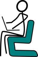 Ä°llustration of Stickman sitting on a chair