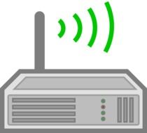 drawing of a computer network router server