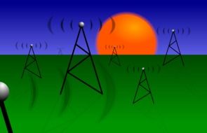 Clipart of communication antennas