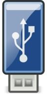 usb drive stick computer blue black white drawing