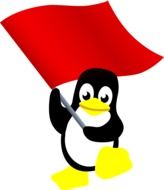 penguin as a symbol of the operating system linux