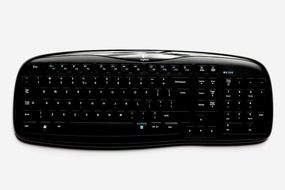 Black keyboard on white background