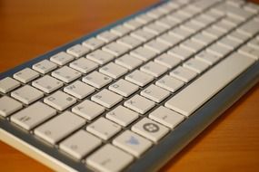 Side view of the keyboard on the table