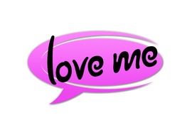 balloon with inscription love me