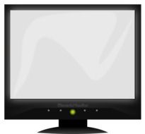 monitor screen computer drawing