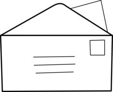 drawn envelope with a letter