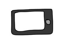 Black drawing of the Ipad clipart