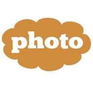 orange cloud with word photo