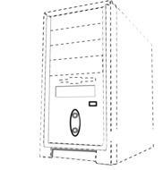 dotted drawing of computer system unit