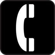 drawing of a telephone communication receiver icon