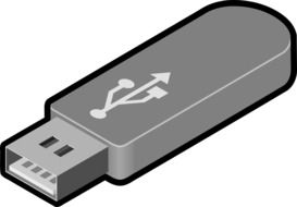 usb stick on a white background