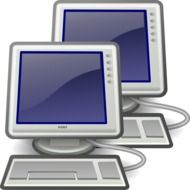 workstation icons on white background