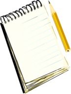 pencil lies near the notebook