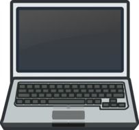 grey laptop drawing