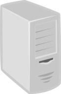 gray system unit on a white background