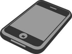 painted black smartphone