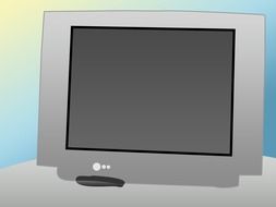 tv computer monitor drawing