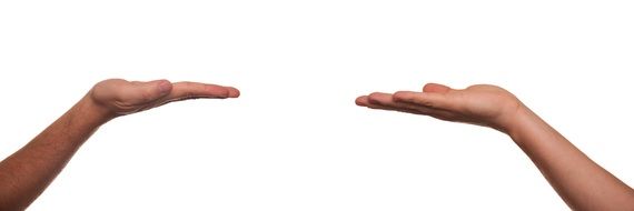 two hands palm up