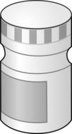 medication jar pill drawing