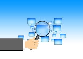 hand keep magnifying glass drawing