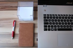 laptop on the table