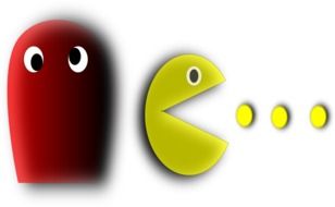 pacman in a computer game