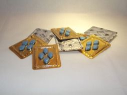 Viagra tablets on the table