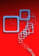 blue squares on a red background