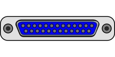blue parallel port drawing