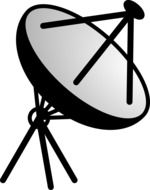 black satellite antenna pattern