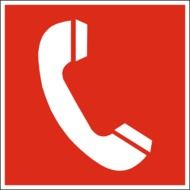 Picture of red phone sign