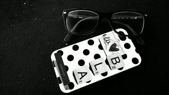 glasses and iphone