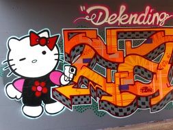 hello kitti graffiti