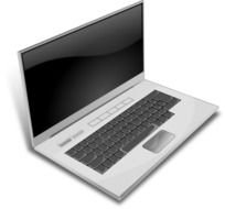 Grey laptop clipart