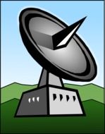painted satellite dish