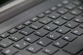 black keyboard closeup