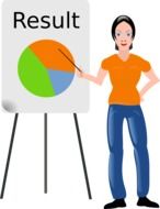 clipart of woman conducting a presentation