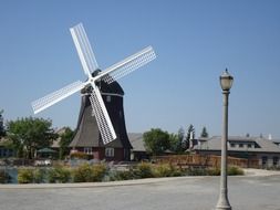modern windmill at park