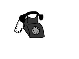 old phone as a drawing