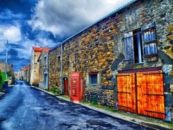 colorful image of old quarter in London